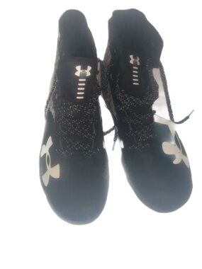 Under Armour Black Athletic Training Shoes with White Logo size 9